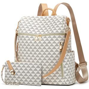 8516 Backpack Purse PU Leather Travel Satchel Handbag Convertible Design